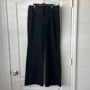 Express Wide Waist Editor Pants - Black Pinstripe